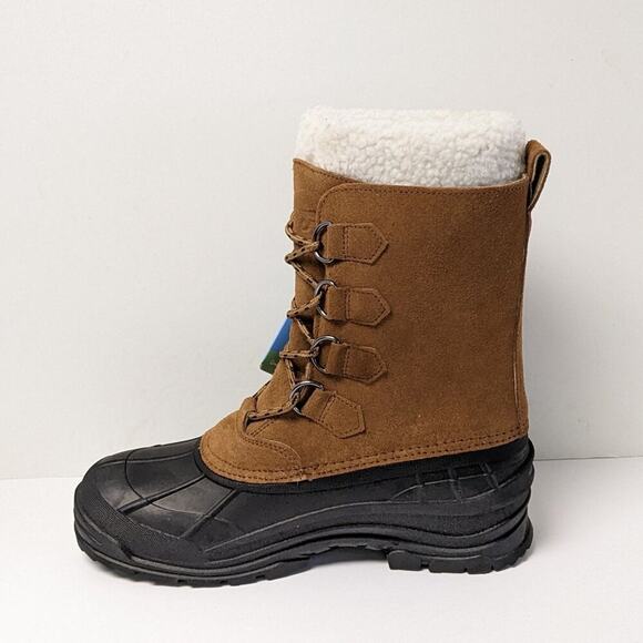 8 Fans Waterproof Insulated Snow Boots, Brown Suede, Men\'s 9 M main image 5